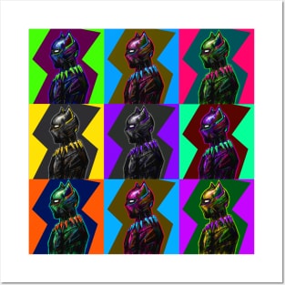 shuffle black panther in technicolor Posters and Art